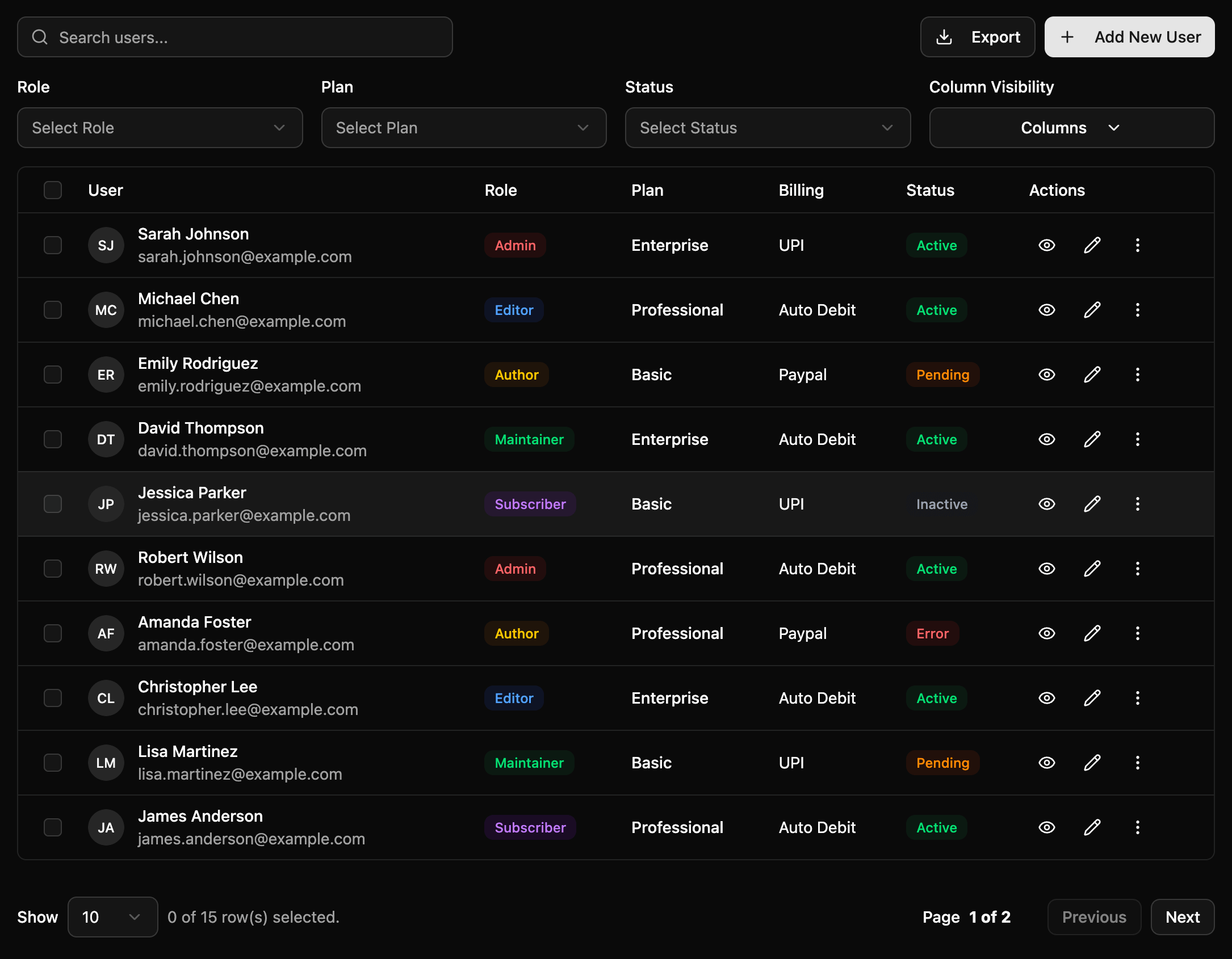 Modules complémentaires - Dark Mode